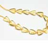 Natural Golden Citrine Faceted Trillion Center Drilled Beads Strand 6 Inches and Size 12mm approx.
